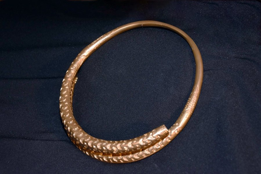 Złoty naszyjnik powstał prawdopodobnie ok. 550 roku naszej ery /Źródło: Muzeum Oręża Polskiego z Kołobrzegu /