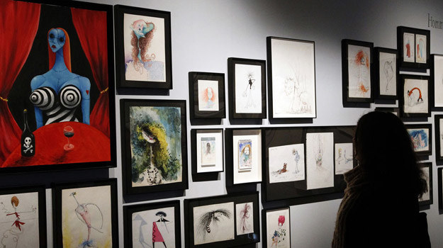 Złożona głównie z rysunków wystawa twórczości Tima Burtona cieszy się niesamowitą popularnością /materiały prasowe