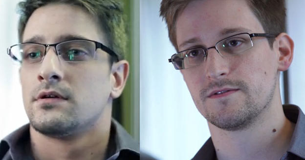 Zły dobór obsady? Edward Snowden (P) i jego filmowy odpowiednik (L) /