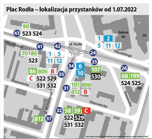 Zmieni się lokalizacja przystanków autobusowych. /ZDiTM Szczecin /
