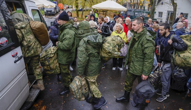 Zmobilizowani Rosjanie /AA/ABACA /PAP/EPA