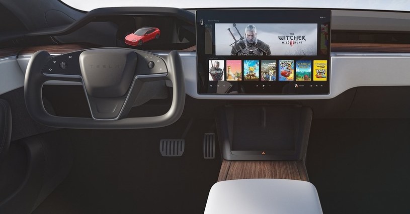 Zmodernizowana Tesla Model S pozwala na granie między innymi w Wiedźmina 3: Dziki Gon /Informacja prasowa