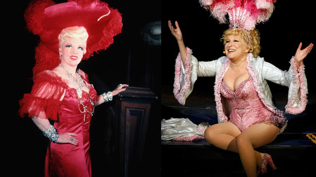 Znajdź różnice: Mae West (L) i Bette Midler (P). /Getty Images/Flash Press Media