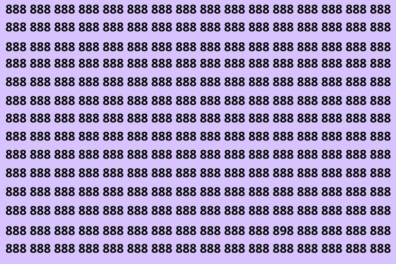 Znajdziesz liczbę 898? Mało kto robi to w mniej niż 7 sekund