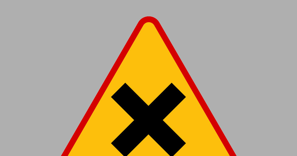 Znak A-5 informuje kierowców o zbliżaniu się do skrzyżowania równorzędnego /INTERIA.PL