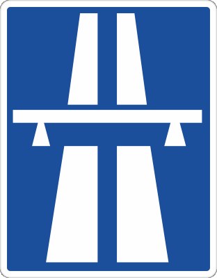 Znak D-9 oznacza wjazd na autostradę. /INTERIA.PL