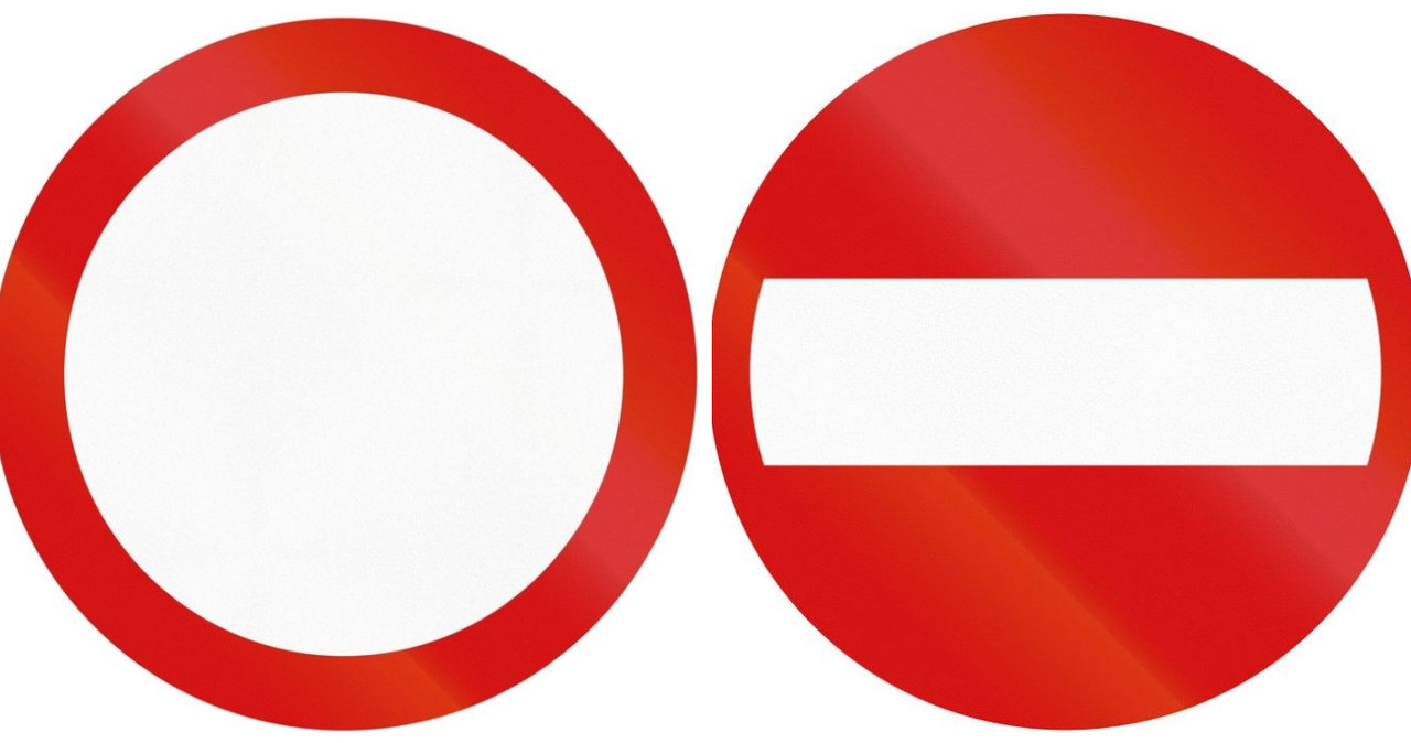 Znak zakazu ruchu (B-1) i znak zakazu wjazdu (B-2) /123RF/PICSEL