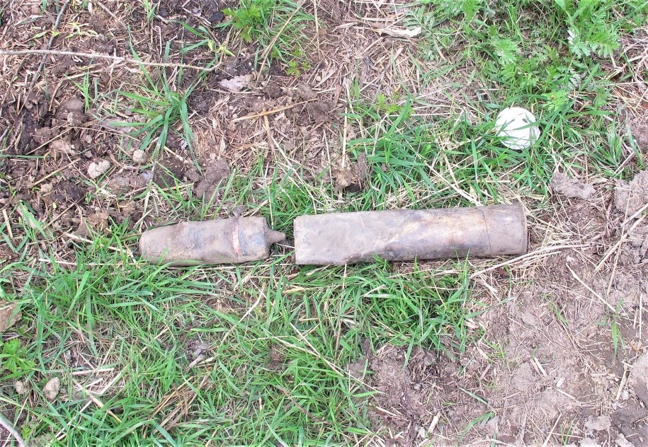 Znaleziony niewybuch w Barcicach (Małopolskie) /Policja Małopolska /Policja