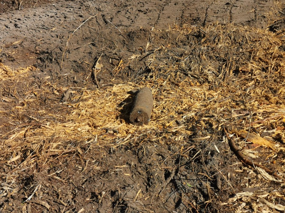 Znaleziony pocisk artyleryjski /KMP Tarnów /Policja