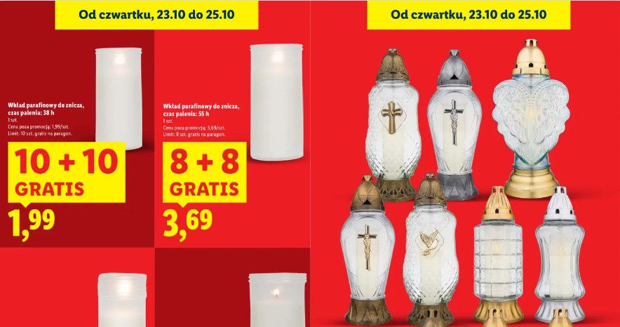 Znicze i wkłady w Lidlu w promocji /Lidl /INTERIA.PL