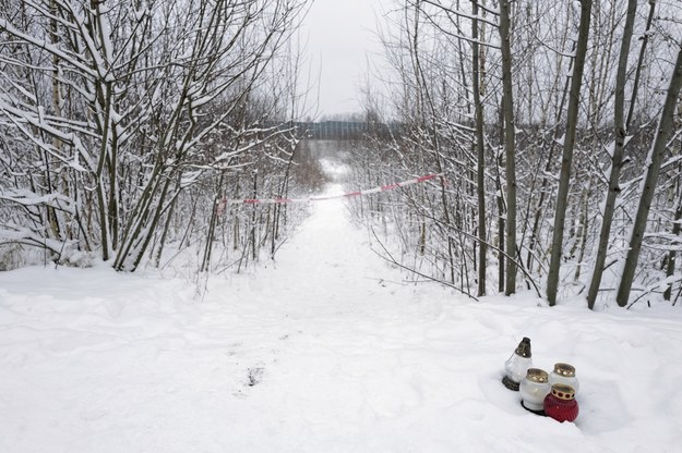 Znicze w pobliżu miejsca, gdzie znaleziono ciało 13-letniej Patrycji / 	Andrzej Grygiel    /PAP
