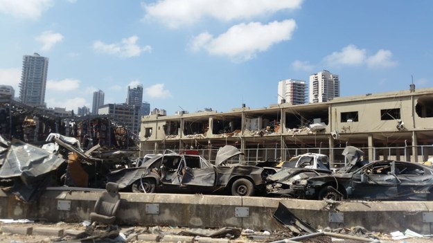 Zniszczenia po eksplozji w Bejrucie /PCPM /