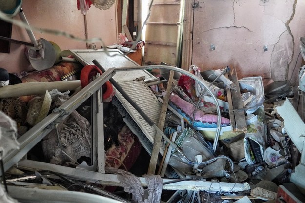 Zniszczenia po nocnym rosyjskim ataku dronów w Odessie /Alena Solomonova /PAP