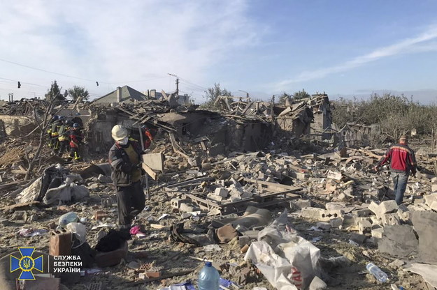 Zniszczenia po ostrzale Zaporoża /Ukrainian Security Service HANDOUT /PAP/EPA