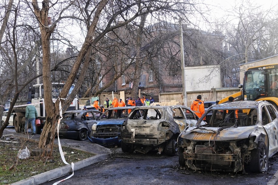 Zniszczenia po rosyjskim ataku na Odessę 31 grudnia 2025 /Alena Solomonova /PAP