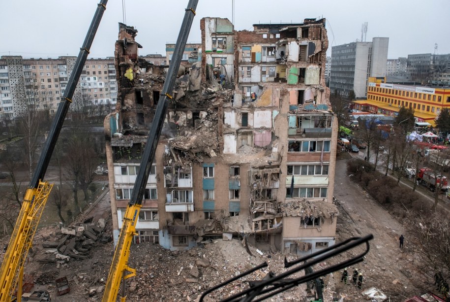Zniszczenia po rosyjskim ataku na Tarnopol /MAXYM MARUSENKO /PAP/EPA