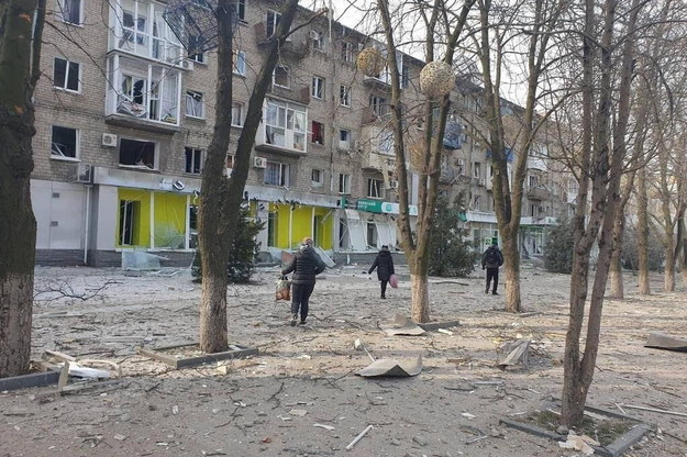 Zniszczenia po rosyjskim ataku w Mariupolu / Ukraine in Crisis /PAP