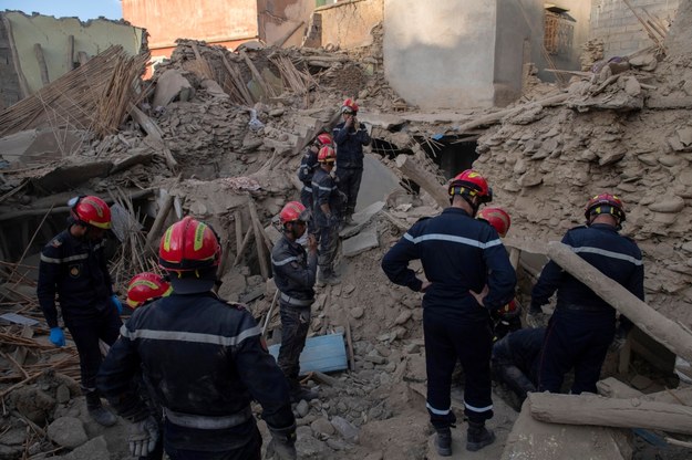 Zniszczenia po trzęsieniu ziemi w Maroku /Jalal Morchidi /PAP/EPA