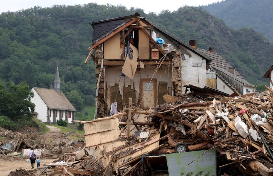 Zniszczenia po ulewach w Niemczech /Friedemann Vogel /PAP/EPA