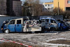 Zniszczenia po wybuchu w Sosnowcu
