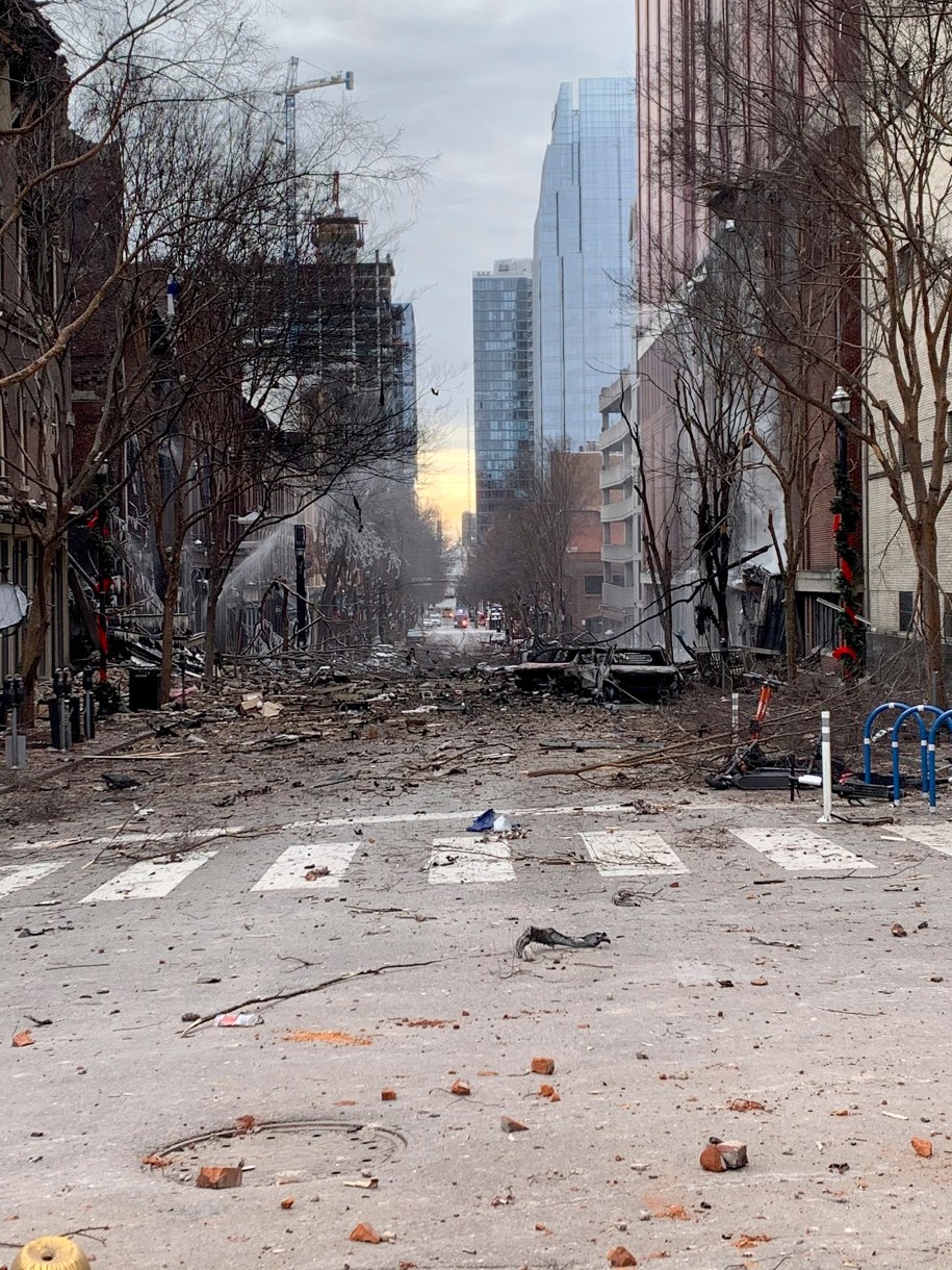 Zniszczenia po wybuchu /NASHVILLE FIRE DEPARTMENT / HANDOUT /PAP/EPA