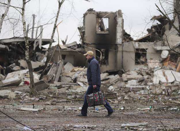 Zniszczenia w Borodziance po rosyjskim bombardowaniu dwa dni temu /ALISA YAKUBOVYCH /PAP/EPA