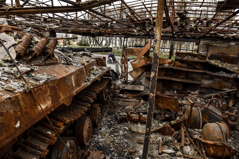 Zniszczenia w Borodziance /OLEG PETRASYUK /PAP/EPA