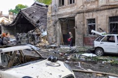 Zniszczenia w centrum Odessy