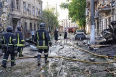 Zniszczenia w centrum Odessy