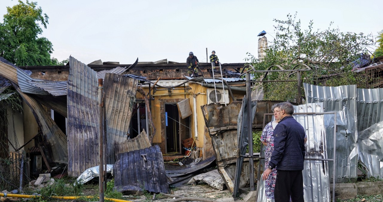 Zniszczenia w centrum Odessy