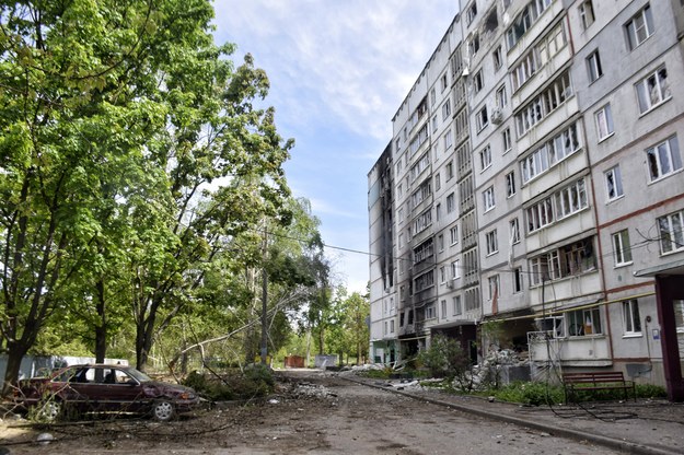 Zniszczenia w Charkowie na Ukrainie /Alena Solomonova /PAP