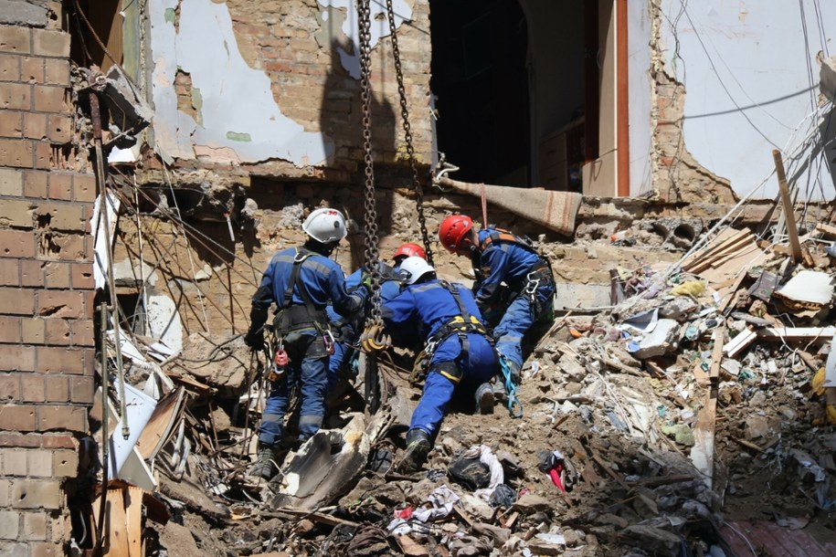 Zniszczenia w Kijowie po rosyjskim ataku w czerwcu 2025 r. /Peter Druk/Xinhua News/East News /East News