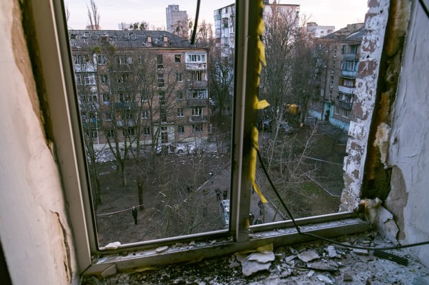 Zniszczenia w Kijowie /Vladyslav Musiienko /PAP/EPA