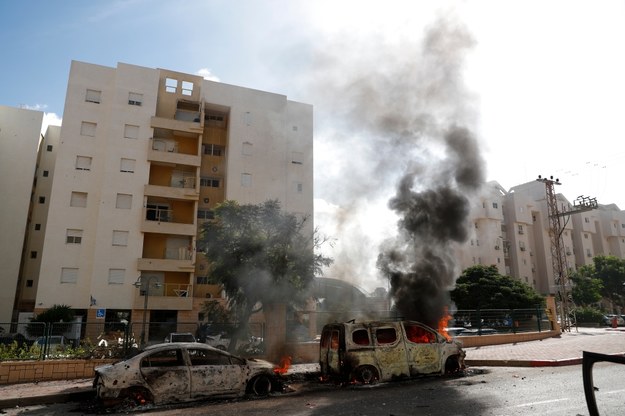 Zniszczenia w mieście Aszkelon /EPA/Atef Safadi /PAP/EPA