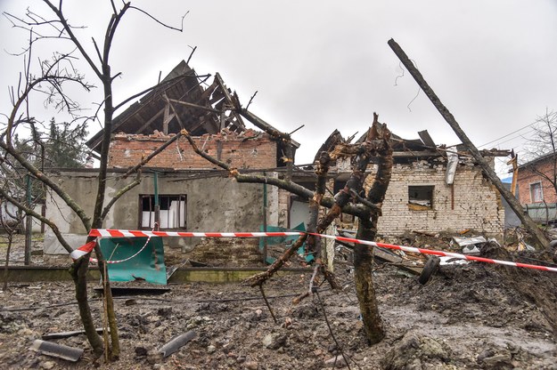 Zniszczenia w obwodzie lwowskim /Vitaliy Hrabar /PAP/EPA