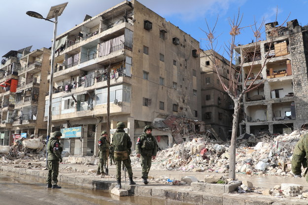 Zniszczenia w syryjskim Aleppo po trzęsieniu ziemi /STRINGER /PAP/EPA