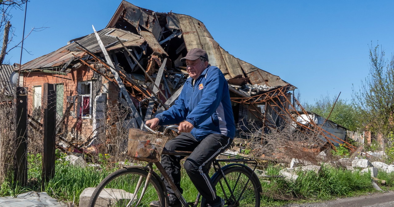 Zniszczenia w ukraińskiej miejscowości Słatyne