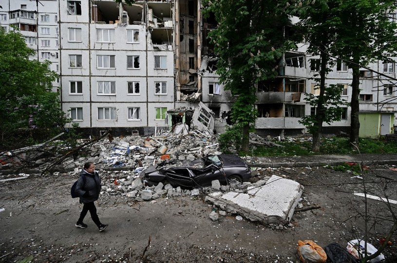 Zniszczenia wojenne w północnej części Charkowa /GENYA SAVILOV / AFP /AFP