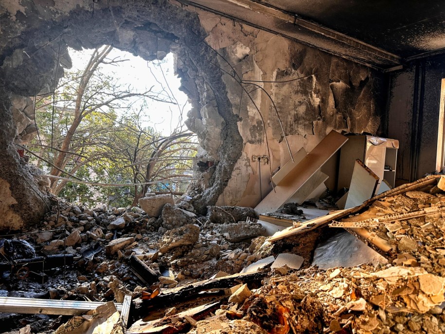 Zniszczenia wojenne w Ukrainie /Alena Salomonova /PAP