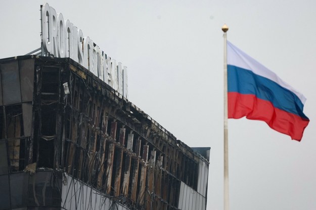 Zniszczona sala koncertowa Crocus City Hall w podmoskiewskim Krasnogorsku /STRINGER/AFP /East News