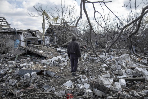 Zniszczona wieś w obwodzie donieckim /AA/ABACA/Abaca /East News