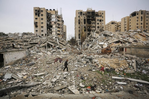 Zniszczone budynki w mieście Gaza w Strefie Gazy /AA/ABACA /PAP/Abaca