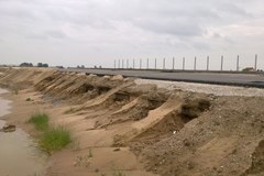 Zniszczone nasypy autostrady A1