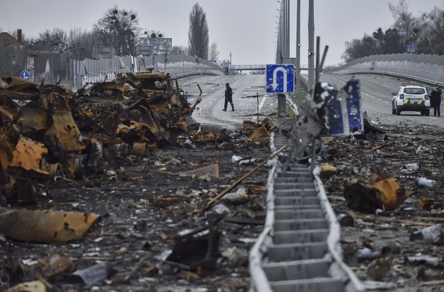 Zniszczone przedmieścia Kijowa /OLEG PETRASYUK /PAP/EPA