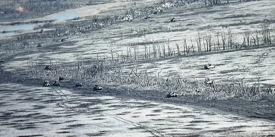 Zniszczone rosyjskie pojazdy opancerzone w rejonie Awdijiwki w obwodzie donieckim /@Airborne1126 / X /