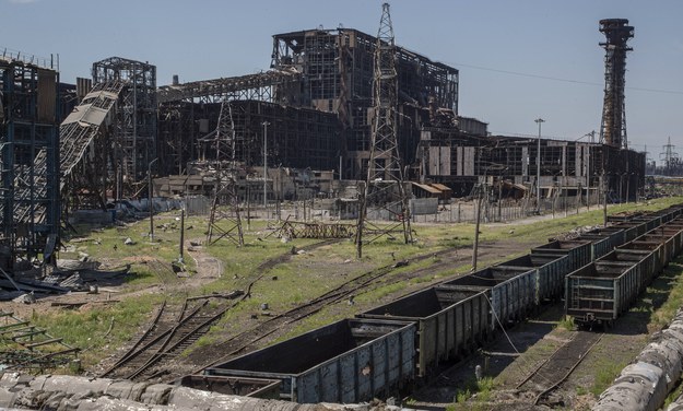 Zniszczone zakłady Azowstal /Sergei Ilnitsky /PAP/EPA
