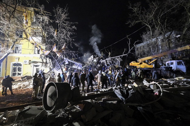 Zniszczony budynek w Kramatorsku /YEVGEN HONCHARENKO /PAP/EPA