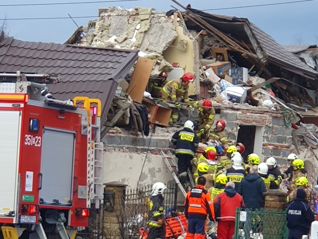 Zniszczony budynek w Mokrej Prawej /Gorąca Linia RMF FM