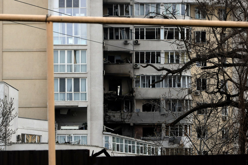Zniszczony budynek w Odessie /Oleksandr GIMANOV / AFP /East News