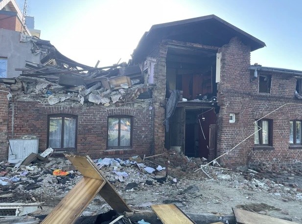 Zniszczony dom w Chełmży /Stanisław Pawłowski /RMF FM